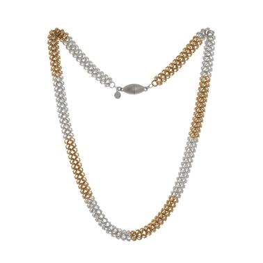 Arran necklace silver and 14ct rolled gold