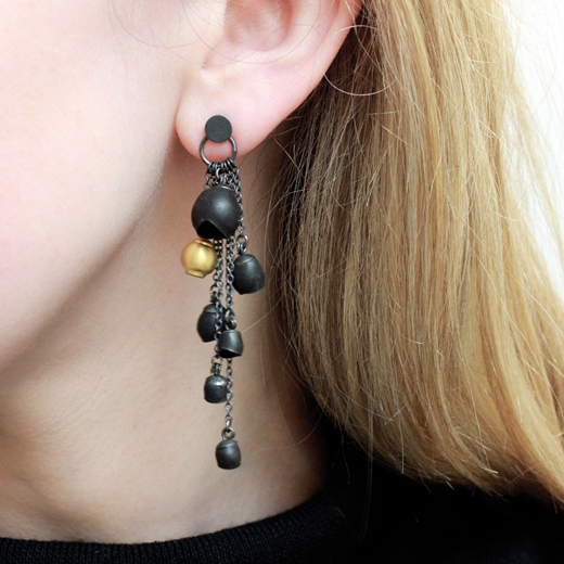 Chromophobia cascade earrings worn