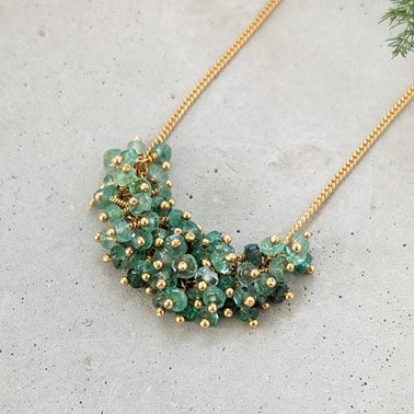 Crescent Necklace in emerald